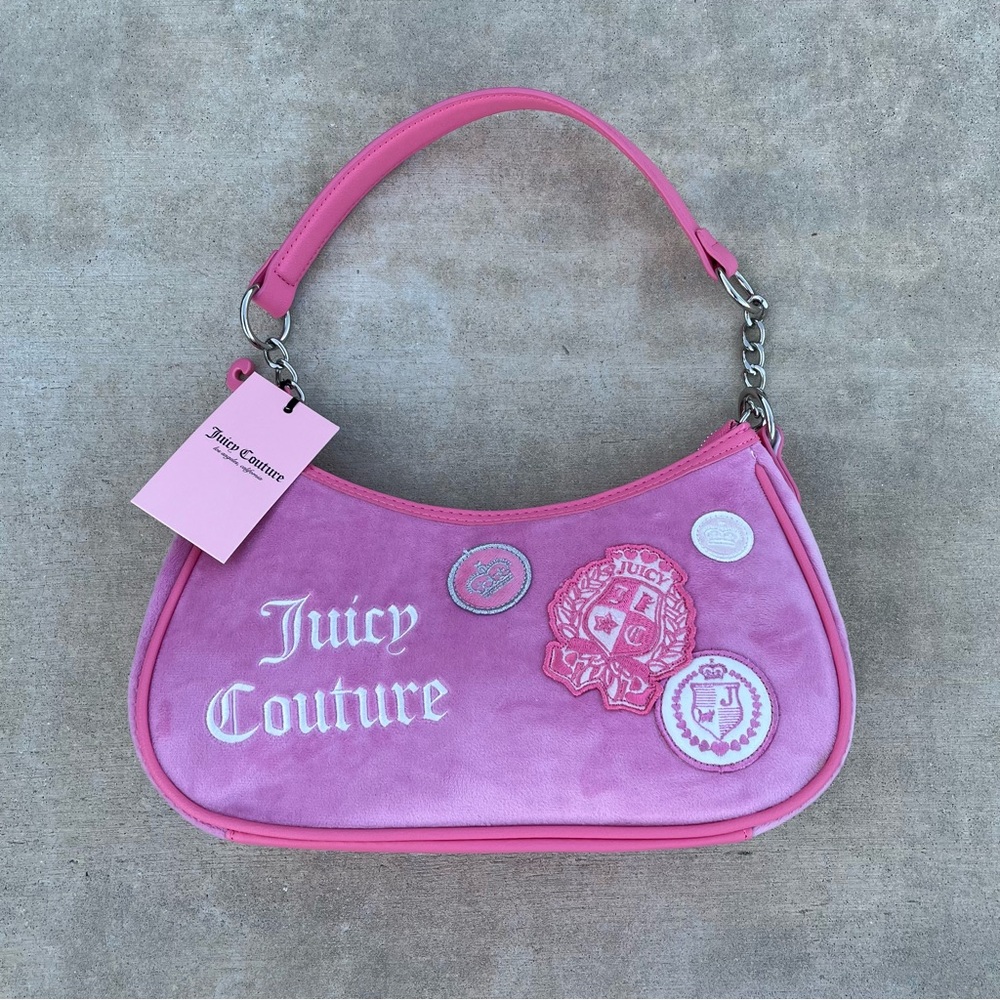 NWT Juicy Couture Pink Shoulder Bag with Chain Strap Y2K